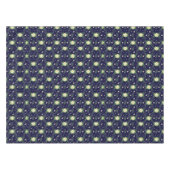 Witte Poinsettias Groene bladeren Kerstmis op Mari Tafelkleed (Voorkant (Horizontaal))