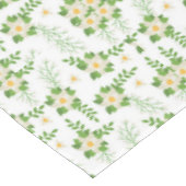 Witte Poinsettias Groene bladeren Kerstmis Tafelkleed (Gekanteld)