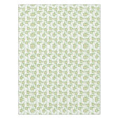 Witte Poinsettias Groene bladeren Kerstmis Tafelkleed (Voorkant)