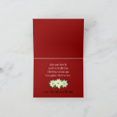 Witte Poinsettia's Vakantie Kaart (Binnen)