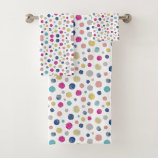 witte poka Dot Bad Handdoek