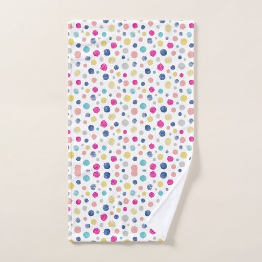 witte poka Dot Bad Handdoek (Handdoek)