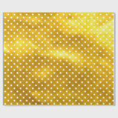 Witte poka Dots en Rusty Gold Glitter Texture Cadeaupapier (Vlak)