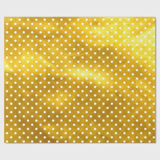 Witte poka Dots en Rusty Gold Glitter Texture Cadeaupapier (Vlak)