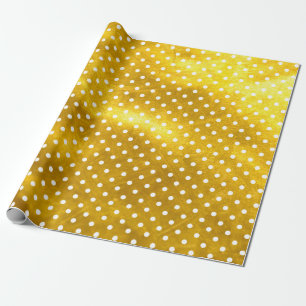 Witte poka Dots en Rusty Gold Glitter Texture Cadeaupapier