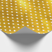 Witte poka Dots en Rusty Gold Glitter Texture Cadeaupapier (Hoek)