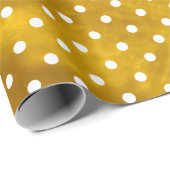 Witte poka Dots en Rusty Gold Glitter Texture Cadeaupapier (Rol Hoek)