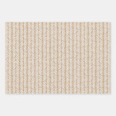 Witte poka Dots on Faux Rustic Brown Kraft Inpakpapier Vel (Voorkant 3)