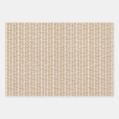 Witte poka Dots on Faux Rustic Brown Kraft Inpakpapier Vel (Voorkant 2)