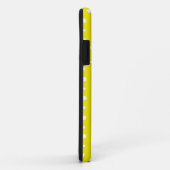 Witte poka Dots op Lemon Yellow Case-Mate iPhone Case (Achterkant/rechts)