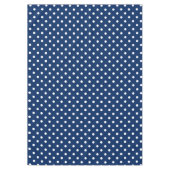 Witte poka Dots op Navy Blue Tafelkleed (Voorkant)