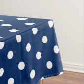 Witte poka Dots op Navy Blue Tafelkleed (Voorbeeld)