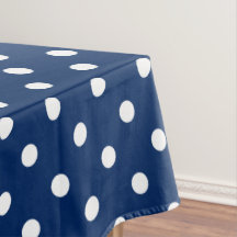Witte poka Dots op Navy Blue