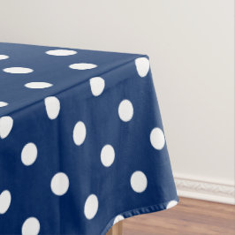 Witte poka Dots op Navy Blue Tafelkleed