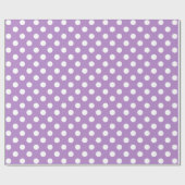 Witte poka Dots op Thistle Paars Cadeaupapier (Vlak)
