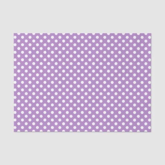 Witte poka Dots op Thistle Paars Tissuepapier (Voorkant)