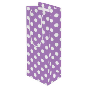 Witte poka Dots op Thistle Paars Wijn Cadeautas