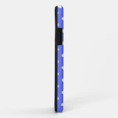 witte poka stippen op blauwe achtergrond . Case-Mate iPhone case (Achterkant/rechts)