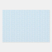 Witte pokadots Chevron Stripes Baby Blue Inpakpapier Vel (Voorkant 2)