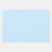 Witte pokadots Chevron Stripes Baby Blue Inpakpapier Vel (Voorkant)
