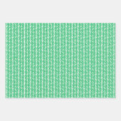 Witte pokadots Chevron Stripes op zomergroen Inpakpapier Vel (Voorkant 2)