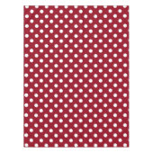 Witte pokstippen op schooldagen rood tafelkleed (Voorkant)