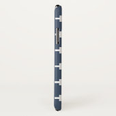 Witte polakkruisen op blauw-grijs Case-Mate iPhone case (Achterkant / rechts)