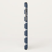 Witte polakkruisen op blauw-grijs Case-Mate iPhone case (Achterkant/links)