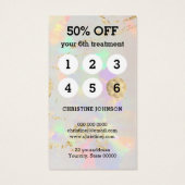 witte polal getrouwheidskaart visitekaartje (Achterkant)