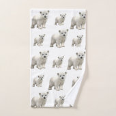 Witte Polar Beer badkamer handdoek sets (Handdoek)