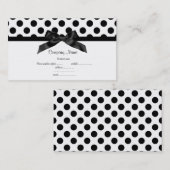 WITTE POLKA DOT BOW VISITEKAARTJE (Voorkant / Achterkant)