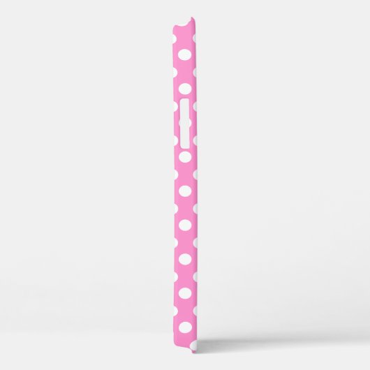 Witte polka dot en roze aangepaste naam Case-Mate iPhone case (Achterkant / Rechts)