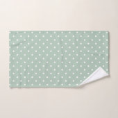 Witte polka dot groen bad handdoek (Handdoek)