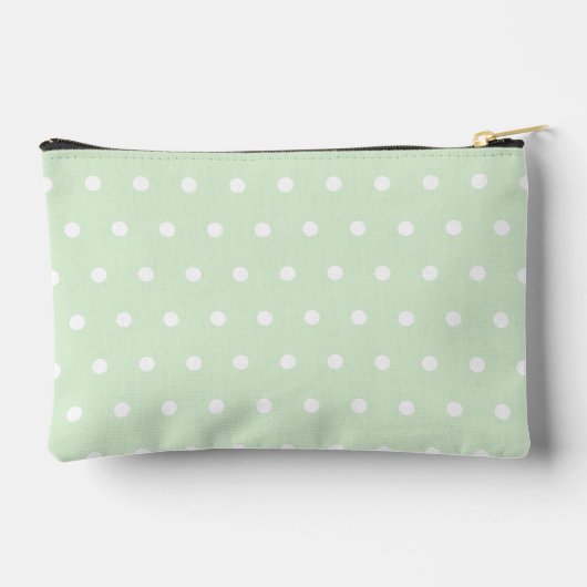 Witte Polka Dot op Melkachtige Jade Groen Etui (Achterkant)