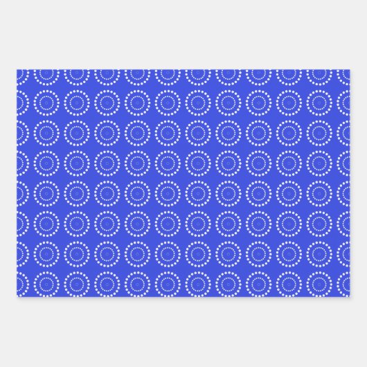 Witte Polka Dot op rood, blauw, groen Inpakpapier Vel (Voorkant 3)