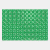 Witte Polka Dot op rood, blauw, groen Inpakpapier Vel (Voorkant 2)