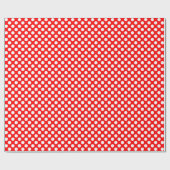 Witte Polka Dot op rood inpakpapier (Vlak)