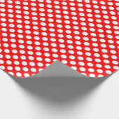 Witte Polka Dot op rood inpakpapier (Hoek)