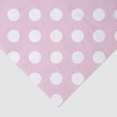 Witte Polka Dot op roze achtergrond Tissuepapier (Detail)