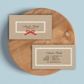 Witte polka dot rode lint sociale media kraft visitekaartje