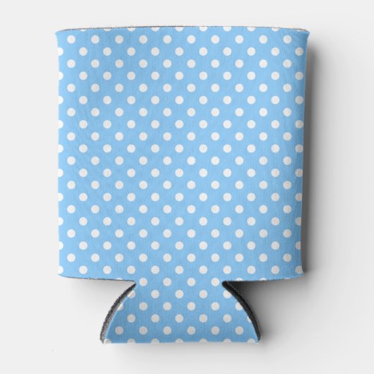 Witte Polka Dots 3I monogram Blikjeskoeler (Voorkant)