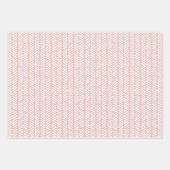 Witte Polka Dots Chevron Strepen Perzik Blush Roze Inpakpapier Vel (Voorkant 3)