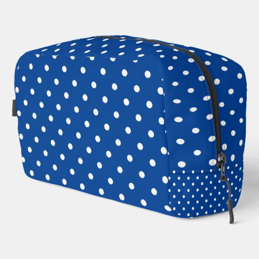 Witte Polka Dots Design Dopp Kit Bag Toilettasje (Rechterhoek)