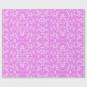 Witte Polka Dots op Lavendel Roze Verpakkingsdocum Cadeaupapier (Vlak)