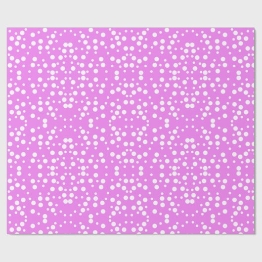 Witte Polka Dots op Lavendel Roze Verpakkingsdocum Cadeaupapier (Vlak)