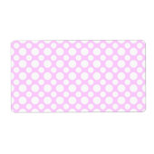 Witte Polka Dots op Roze Verzendlabel (Voorkant)