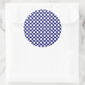Witte Polka Dots Sjabloon Ronde Sticker (Tas)