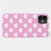 Witte polka harten op Cotton Candy Roze Case-Mate iPhone Case (Achterkant (horizontaal))