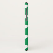 Witte polka harten op Kelly groen Case-Mate iPhone Case (Achterkant/links)