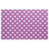 Witte polka harten op paars stof (Fat Quarter)